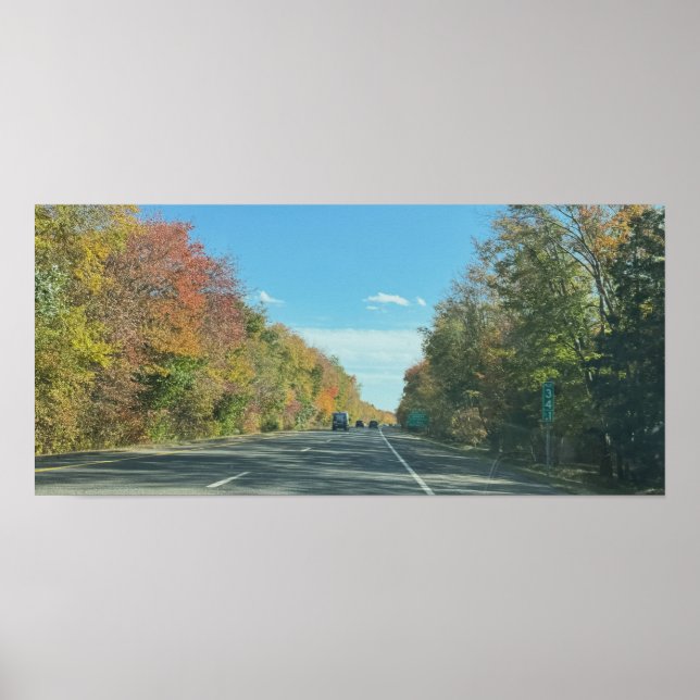 Autumn Highway Photo Poster (Front)