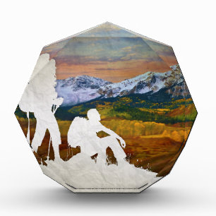 Autumn hike acrylic award