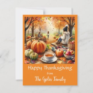 Autumn Holiday Happy Thanksgiving  Card