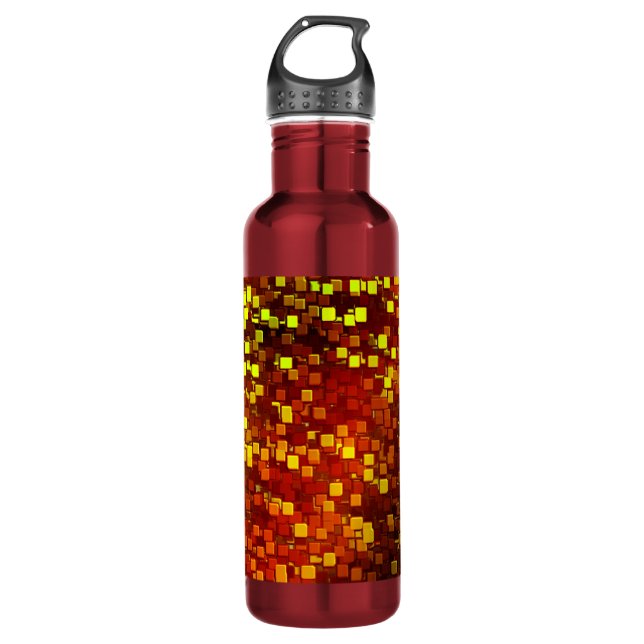 Autumn Honeycomb Digital Camo Stainless Steel Water Bottle (Front)