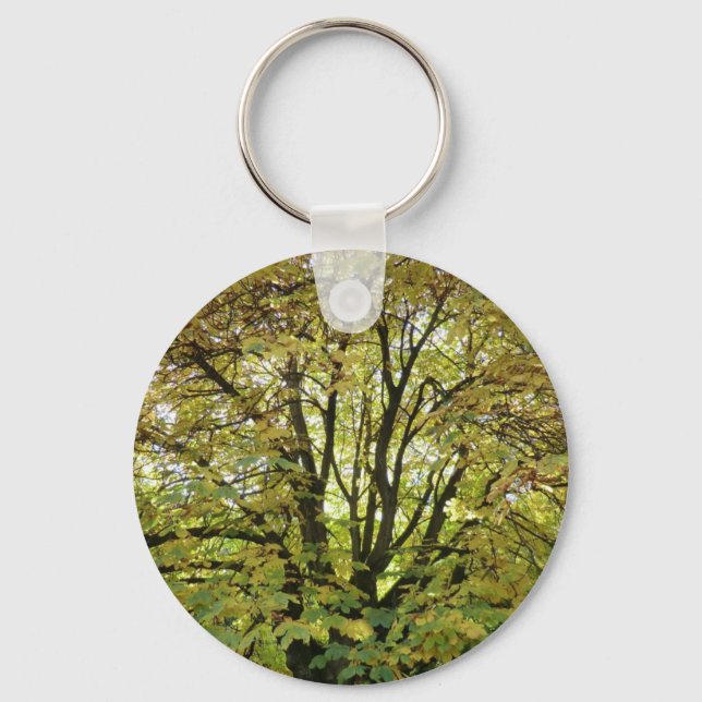 Autumn Horse Chestnut Tree Keychain (Front)