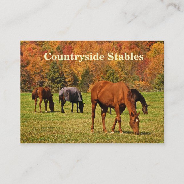 Autumn Horse Stables Business Card (Front)