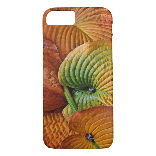 Autumn Hosta Leaves Abstract iPhone 8/7 Case