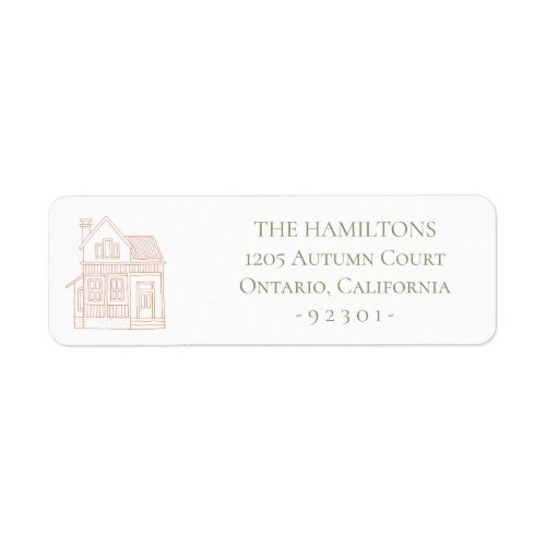 Autumn House Return Address Label