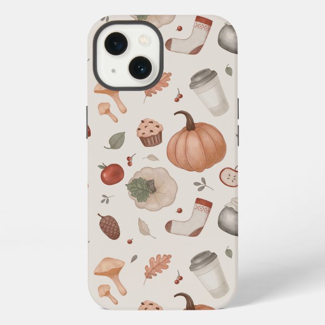 autumn icon set  iphone case (Back)
