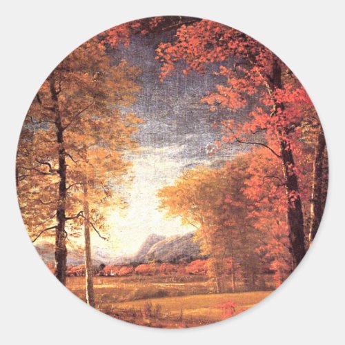 Autumn in America Oneida County New York Classic Round Sticker