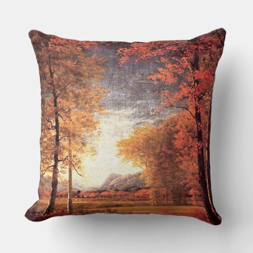 Autumn in America Oneida County New York Throw Pillow