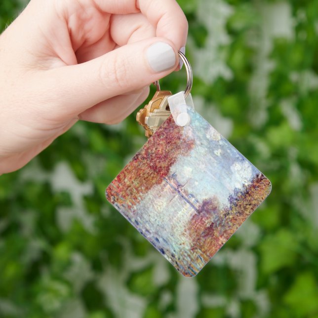 Autumn in Argenteuil by Claude Monet Keychain (Hand)