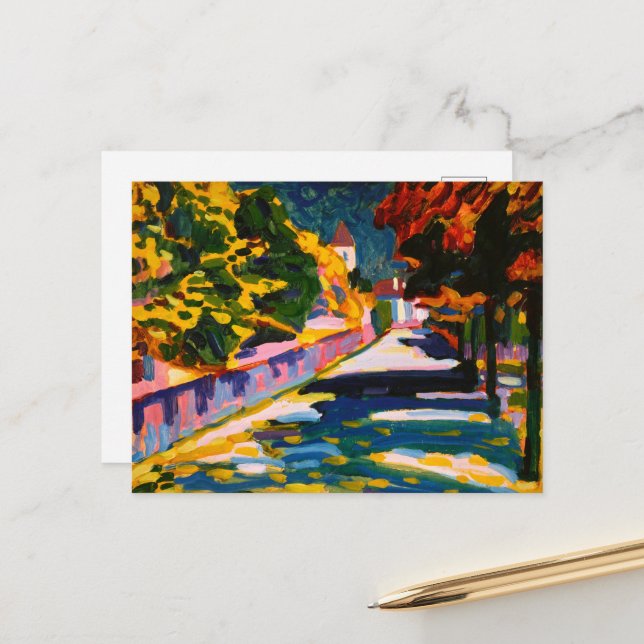 Autumn in Bavaria by Wassily Kandinsky Postcard (Front/Back In Situ)