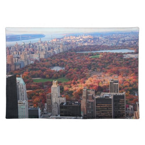 Autumn in Central Park 01 A view from above Cloth Placemat