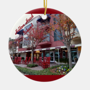 Autumn in Hilton Head Island - Harbour Town Shops Ceramic Ornament