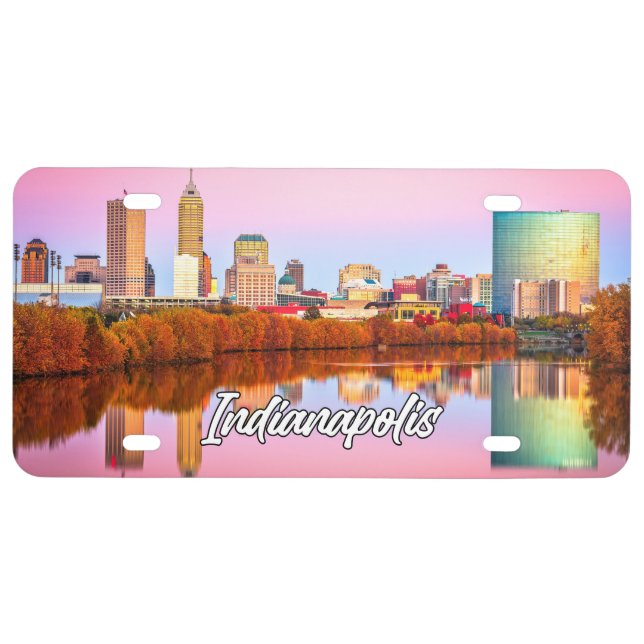 Autumn In Indianapolis, Indiana, USA License Plate (Front)