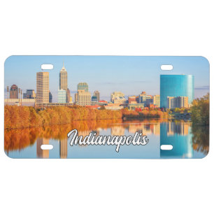 Autumn In Indianapolis, Indiana, USA License Plate