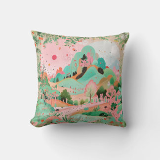 Autumn in Korea Throw Pillow