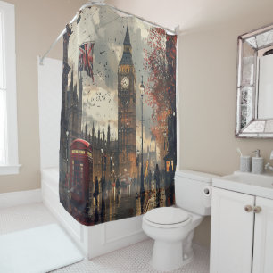 Autumn in London Shower Curtain