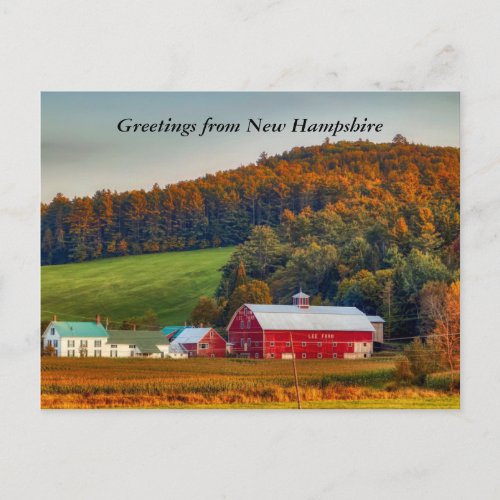 Autumn in New Hampshire Greetings Postcard