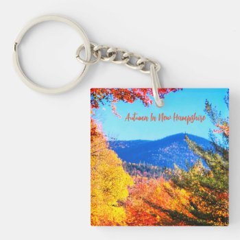 Autumn In New Hampshire  Keychain by RenderlyYours at Zazzle