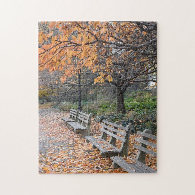 Autumn in New York City Riverside Park NYC Photo Jigsaw Puzzle (Vertical)