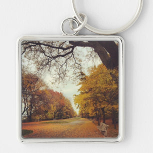 Autumn in New York City Riverside Park NYC Photo Keychain