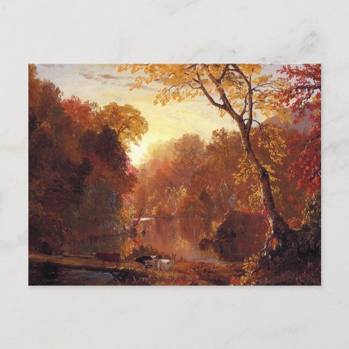 Autumn in North America Frederic Edwin Church Postcard