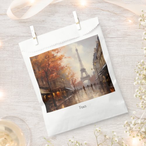 Autumn in Paris France Favor Bag