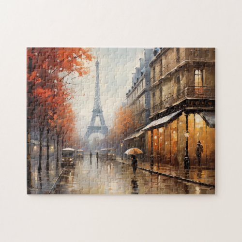 Autumn in Paris France Jigsaw Puzzle