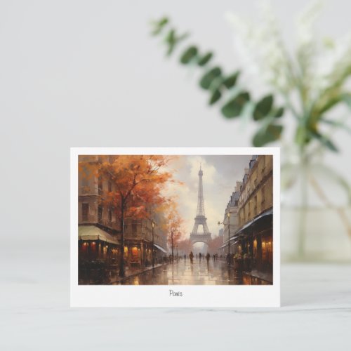 Autumn in Paris France Postcard
