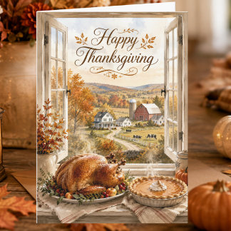 Autumn in Pennsylvania Country Happy Thanksgiving Holiday Card