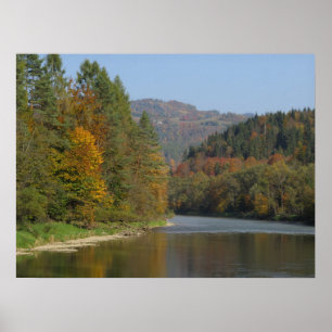 Autumn in Pieniny Dunajec river Poster