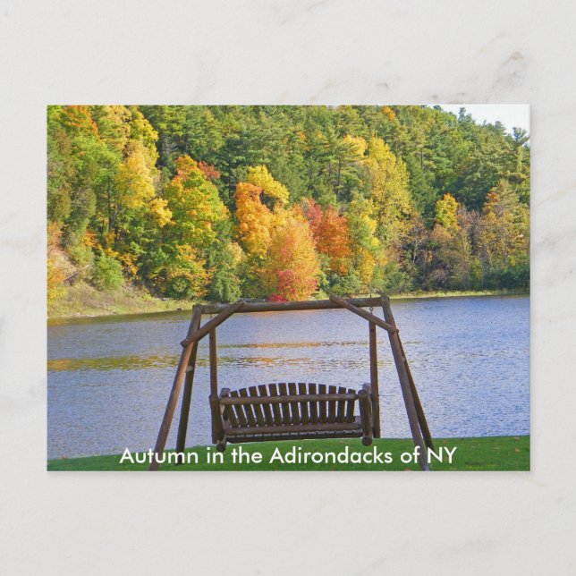 Autumn in the Adirondacks of NY Postcard (Front)