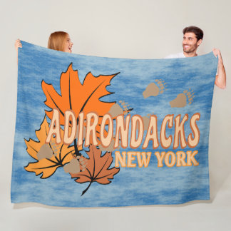 Autumn In The Adirondacks with Fall Leaves Bear Tr Fleece Blanket
