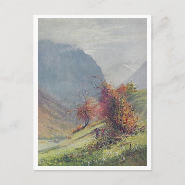 Autumn in the Alps Painting Postcard (Front)
