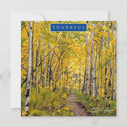 Autumn in the Aspen Trees Holiday Card