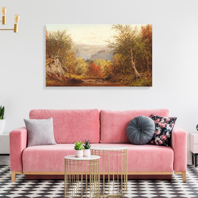 Autumn in the Catskills – Charles W. Knapp Canvas Print (Insitu(LivingRoom))