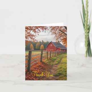 Autumn in the Country Letterpress Thank You Card