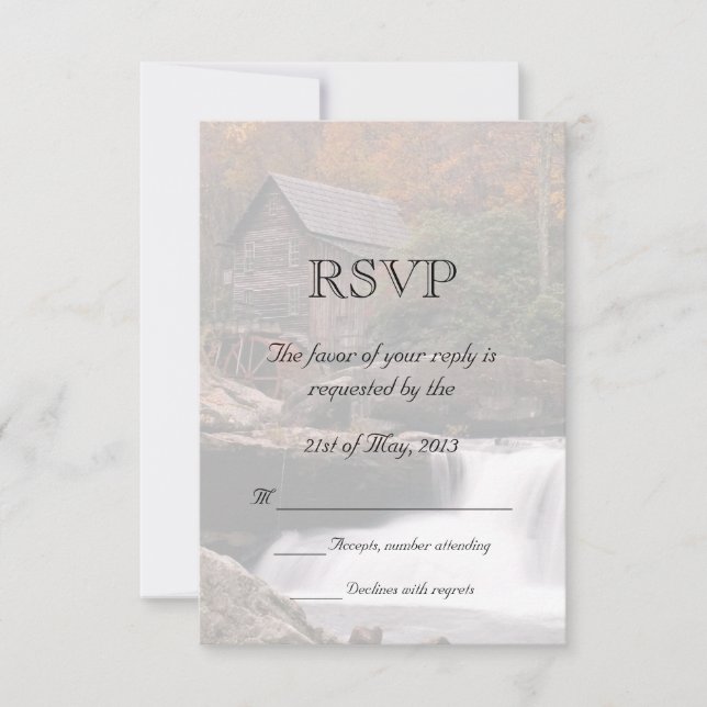 Autumn In The Country Wedding RSVP (Front)