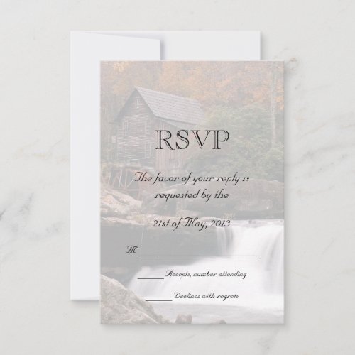 Autumn In The Country Wedding RSVP