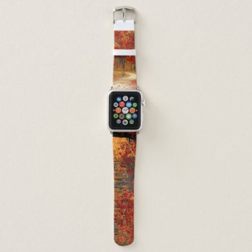 autumn in the forest apple watch band