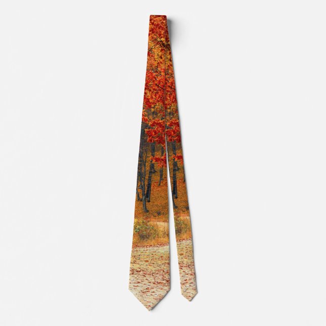autumn in the forest neck tie (Front)