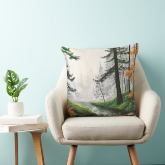 Autumn in the forest pillow