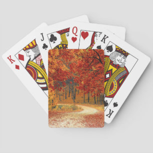 autumn in the forest poker cards