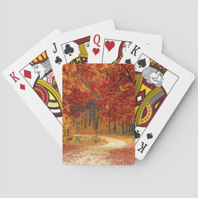 autumn in the forest poker cards (Back)