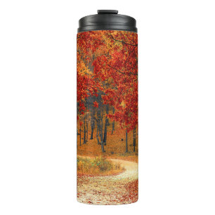 autumn in the forest thermal tumbler