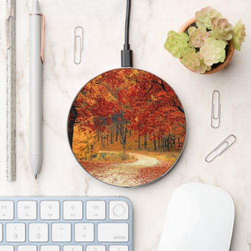 autumn in the forest wireless charger 