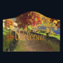 Autumn in the Glen Door Sign