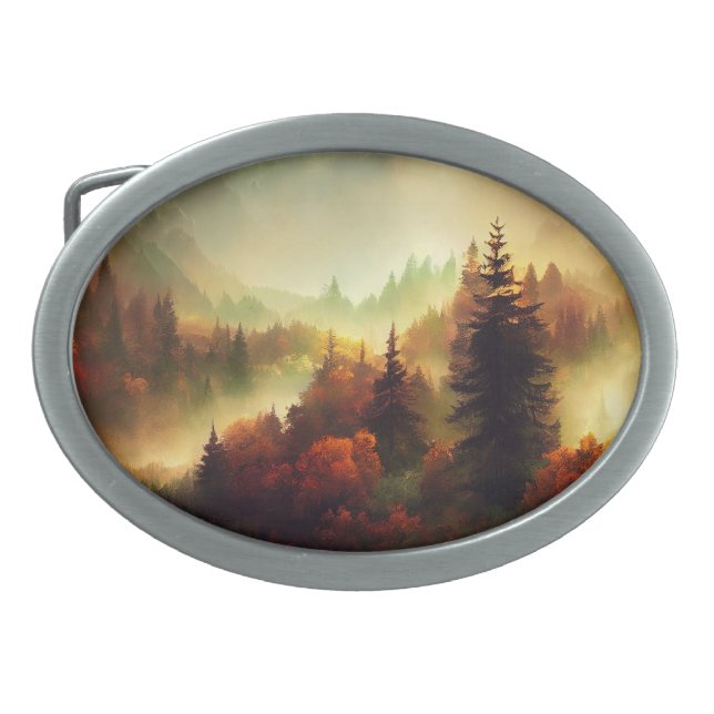 Autumn in the Mountains Belt Buckle (Front)