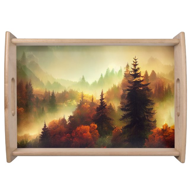 Autumn in the Mountains serving tray (Front)
