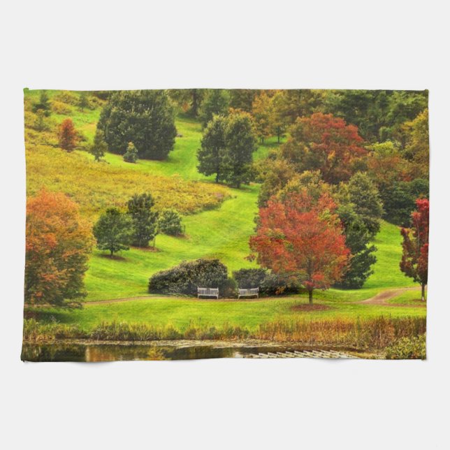 Autumn in the Park Kitchen Towel (Horizontal)