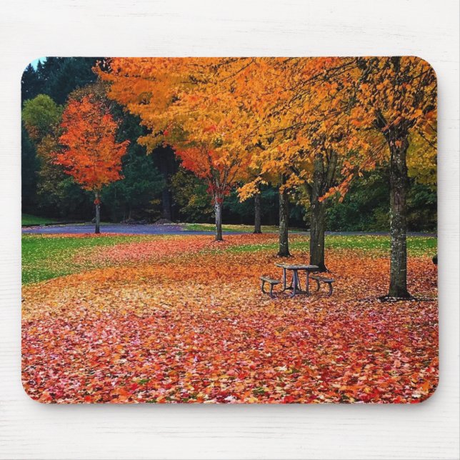 Autumn in the Park Mouse Pad (Front)