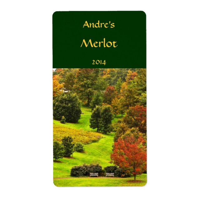 Autumn in the Park Wine Label (Front)